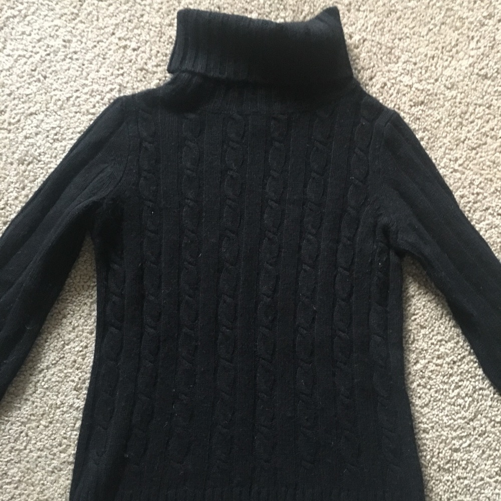 Jcrew black turtleneck sweater size XXS